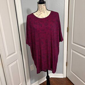 LuLaRoe Irma Womens Large Oversized High Low Hem Tunic Top